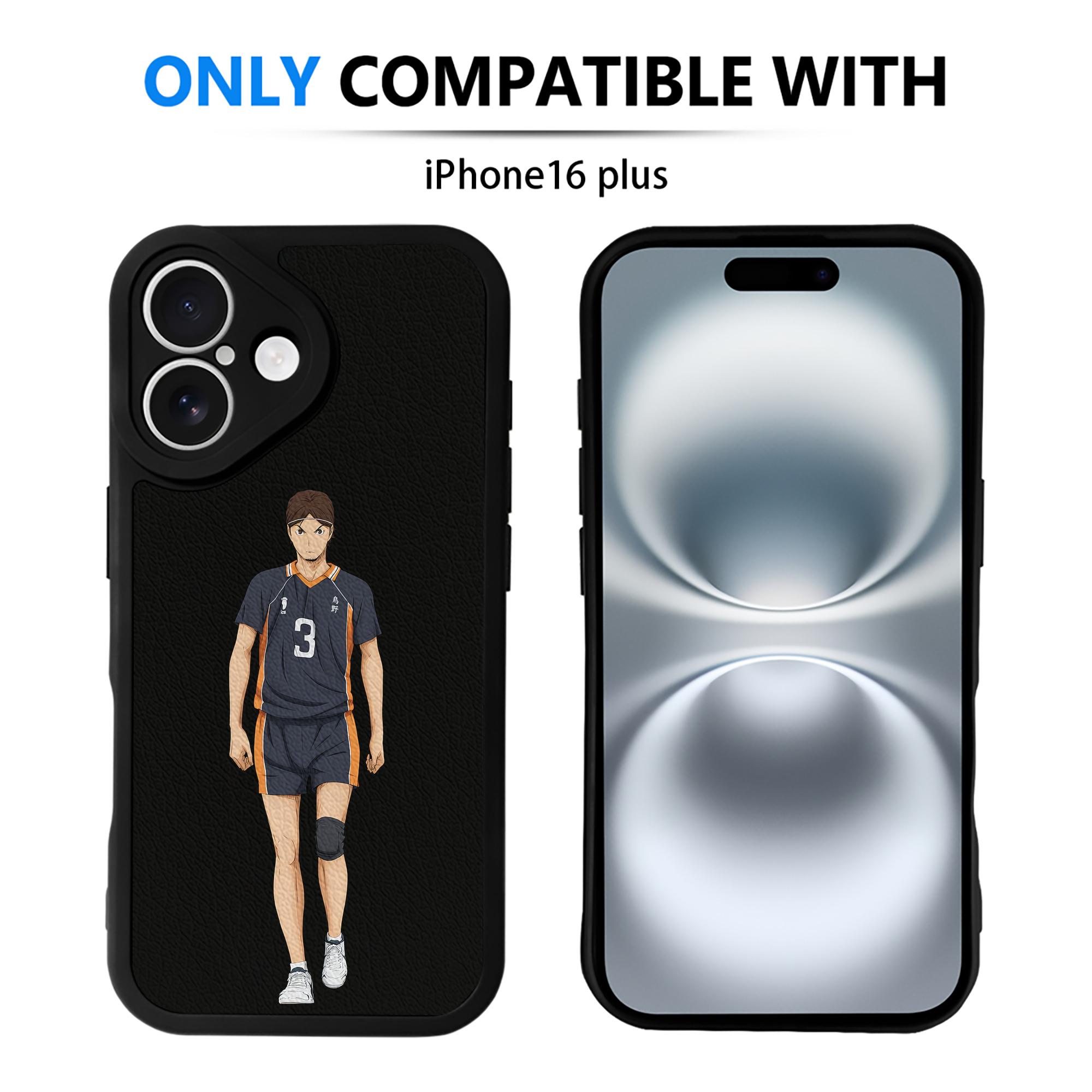 （画像用） ハイキュー!! Haikyu!! 【iPhone 16シリーズ対応】シリコンスマホケース（レザー調） 材質：シリコン